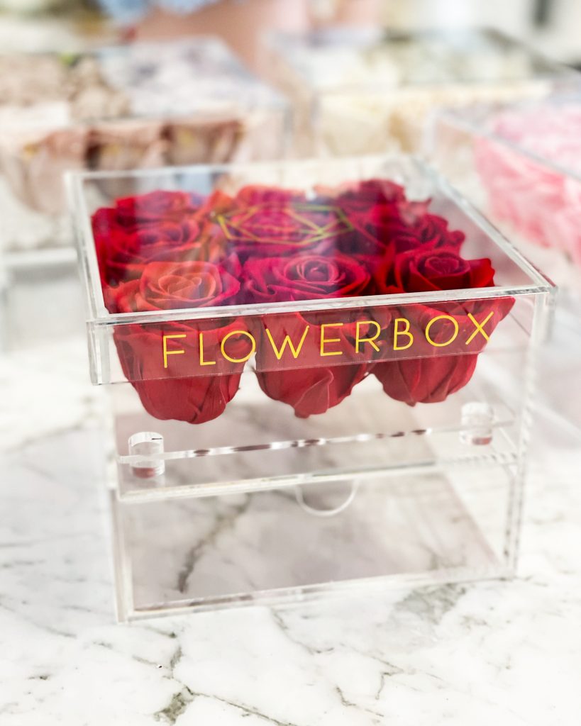Acrylic Box with Infinity Roses