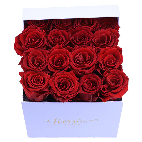 Square Box with Infinity Roses